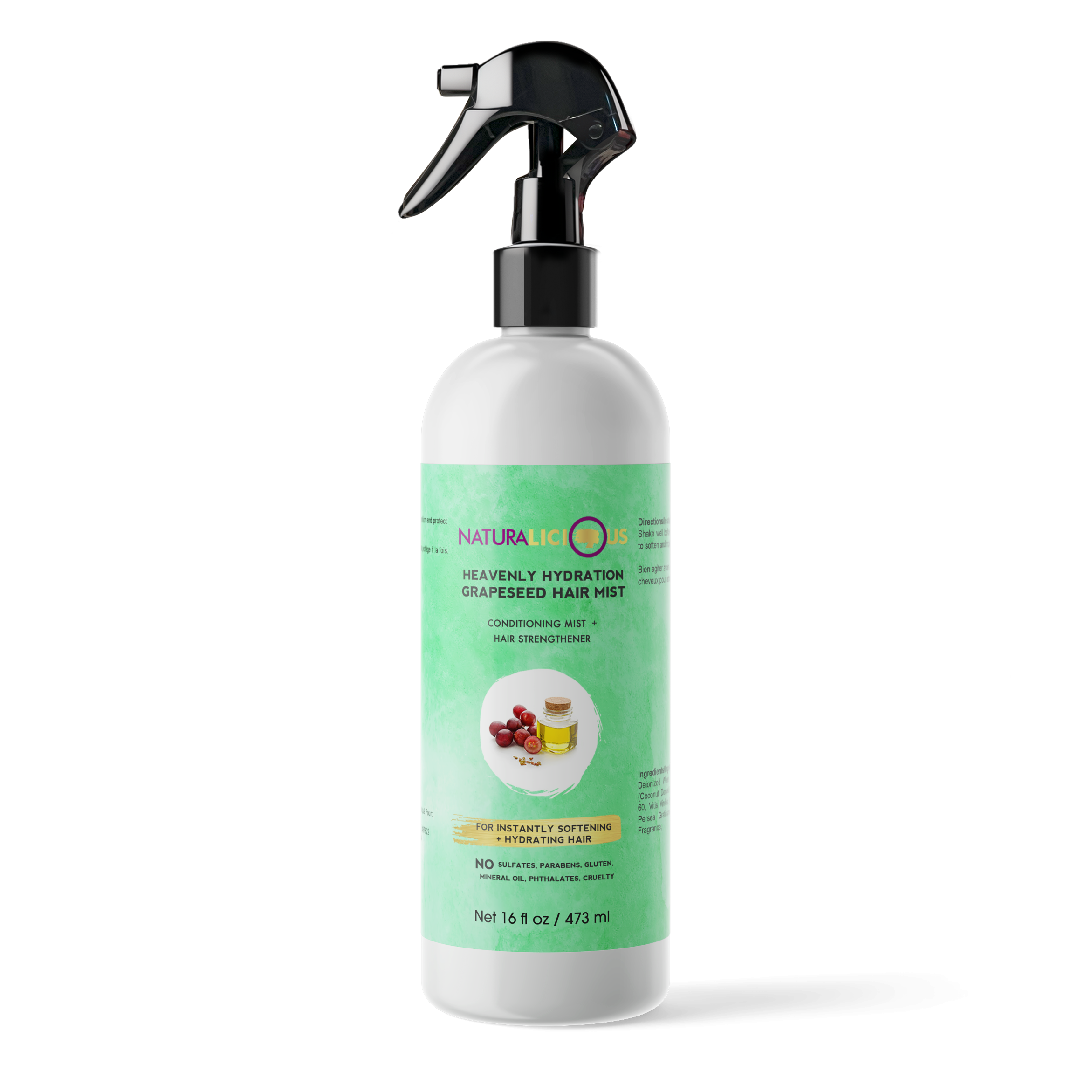 Heavenly Hydration Grapeseed Hair Mist, 16oz -Salon Size -
